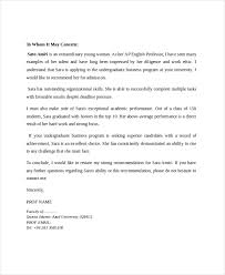 Letter Of Recommendation For Student       Download Free Documents Compudocs us