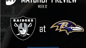 Nfl Week 12 Cbs Oakland Raiders Baltimore Ravens Preview