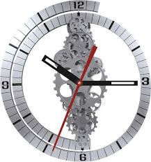Large Moving Gear Wall Clock