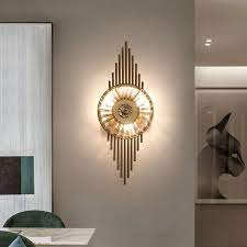 Modern Crystal Wall Lamp Living Room Tv