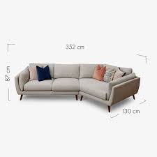 larken grey speakeasy sofa rhf