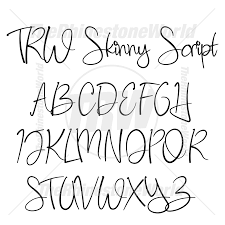 skinny script true type font