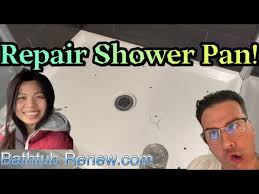 how to repair fibergl shower pan