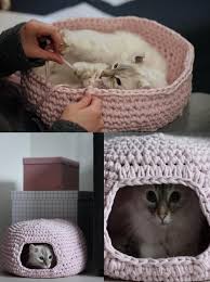 We love our cats and have the ability to crochet them their own special beds. Top 10 Best Diy Pet Projects Top Inspired Crochet Cat Bed Cat Bed Pattern Crochet Cat