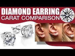 earring diamond size comparison 1 carat