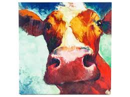 Cow Canvas Cow Art Cow Painting