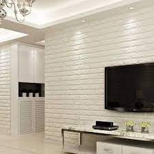 Pvc Sheet 3d Foam Wall Brick White