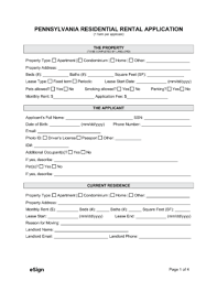 Pa Tenant Application Form Fill Online Printable Fillable Blank  gambar png