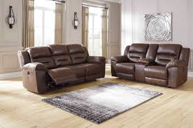 stoneland chocolate reclining sofa