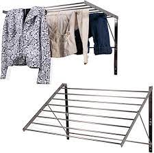Get free shipping on qualified wall mounted drying racks or buy online pick up in store today in the instahangerwhite abs plastic collapsible wall mounted clothes hanging system. Wall Mounted Adjustable Durable Steel Clothes Rack Set Of 2 Drying And Hanging Household Supplies Cleaning Home Organization