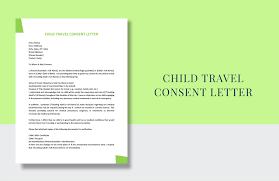 child travel consent letter in word