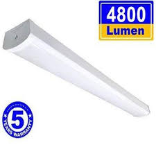 Thksgod Led Wraparound Flushmount Light 4ft Led Shop Light For Garage 4800 Lumens 5000k Led Linear Indoor Lights Led Ceiling Light