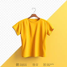 premium psd a yellow t shirt with
