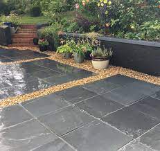 Blue Black Slate Paving Contemporary