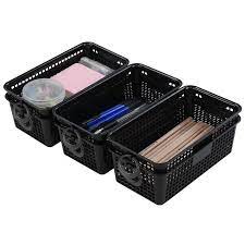Amazon.com: Tstorage Black Small Plastic Storage Baskets, 6 Packs :  Everything Else