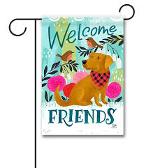 Buy Welcome Friends Dog Garden Flag