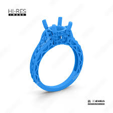 wax 3d print jewelry enement ring