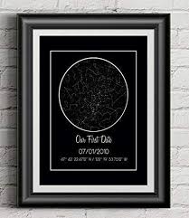 Our First Date Night Sky Art Print Sky Map Chart Print Star Map Prints