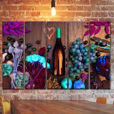 Colorful Wine Wall Art Picture For