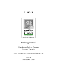Itools Training Manual 2 0 Temperature Control And