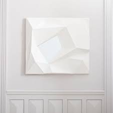 geometrical white papier mache wall art