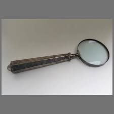 Silver Plated Magnifying Glass Desk