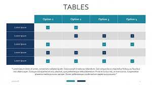 tables free powerpoint template