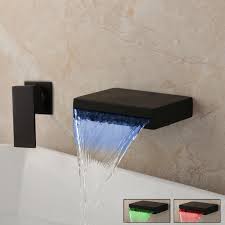Wide range of designs and finishes to match your style. Led Matte Black Waterfall Bathroom Basin Sink Mixer Faucet Single Handle Tap Set Ebay