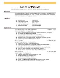 Apprentice Concrete Form Setter And Finisher Resume Examples Free