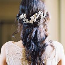 Have your stylist tease the crown of your head and then pull it back loosely. 41 Gorgeous Half Up Half Down Wedding Hairstyles