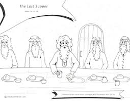 Jesus last supper coloring pages. The Last Supper Teach Us The Bible
