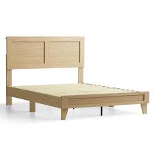Double Framed Wood Platform Bed