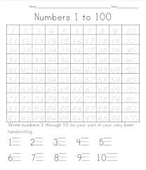 Trace Number Worksheets 1 100 Numbers 1 100 Writing