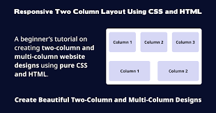 responsive two column layout using css