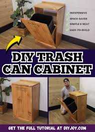 easy to build diy trash can cabinet