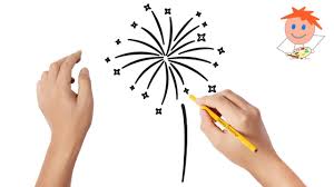 how to draw fireworks easy drawings