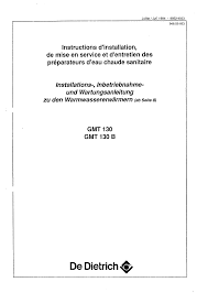 Mode d'emploi De Dietrich GMT 130 (10 des pages)