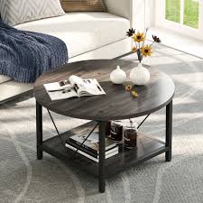 dextrus round coffee table with storage