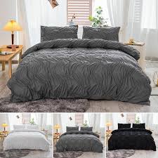 luxury bedding set wavy fold pleat
