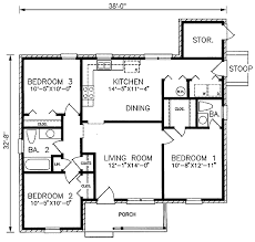 Plan 45329 Ranch Style With 3 Bed 2 Bath