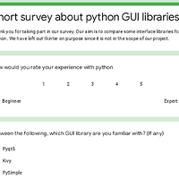 minute survey about gui libraries