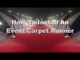 how to install an event carpet runner