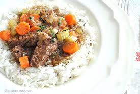 beef stew in half the time served with