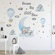 Big Blue Baby Wall Stickers For Boy