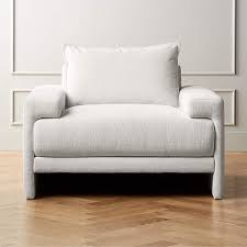 camden white modern lounge chair