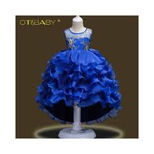 Fancy Children Elegant Dresses For Girls Teenagers Clothing Party Ball Gown Christening Layered Tutu Tulle Dress Peacock Costume