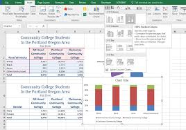 stacked column chart excel