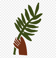 palm leaf clip art free hand holding