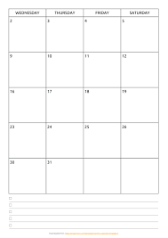 Printable Blank Monthly Calendar With Lines Gallery Of