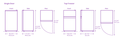 Compact Mini Refrigerators Dimensions Drawings